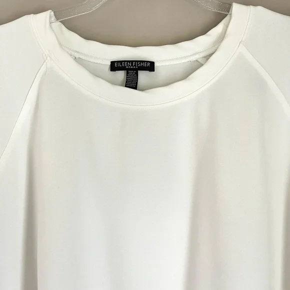 Eileen Fisher Woman’s Ivory/Cream Crew Neck Top sz 3X - Picture 5 of 14